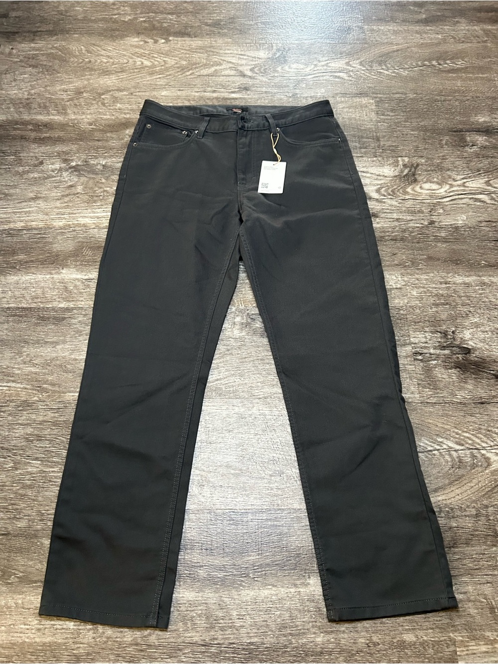 Quince Men’s Pants 32x30 Black Slim Straight 5 Pocket Stretch Casual NWT